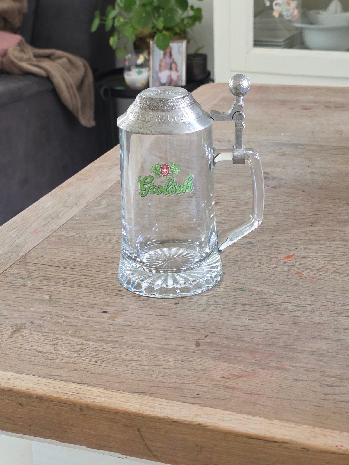 Grolsch bierpul met metalen deksel - Collectors item, Ophalen of Verzenden, Gebruikt