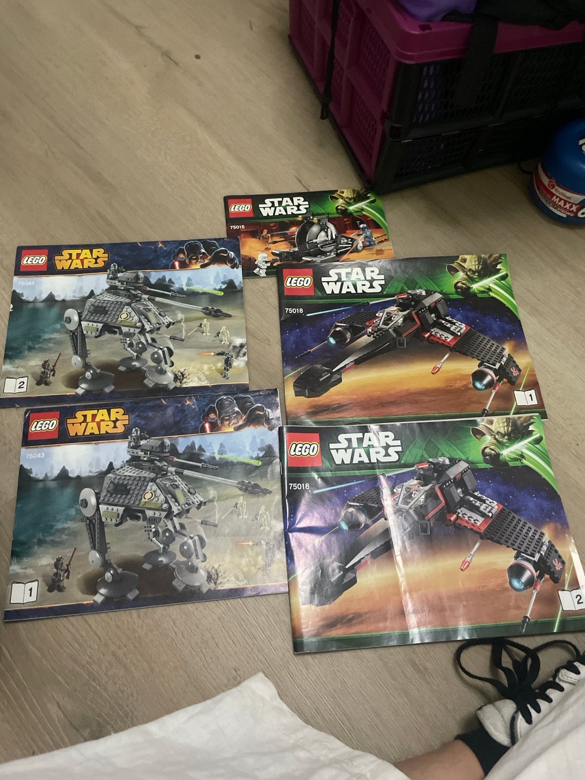 Complete handleidingen LEGO Star Wars 75018, 75043 en 75015, Ophalen, Gebruikt, Overige merken