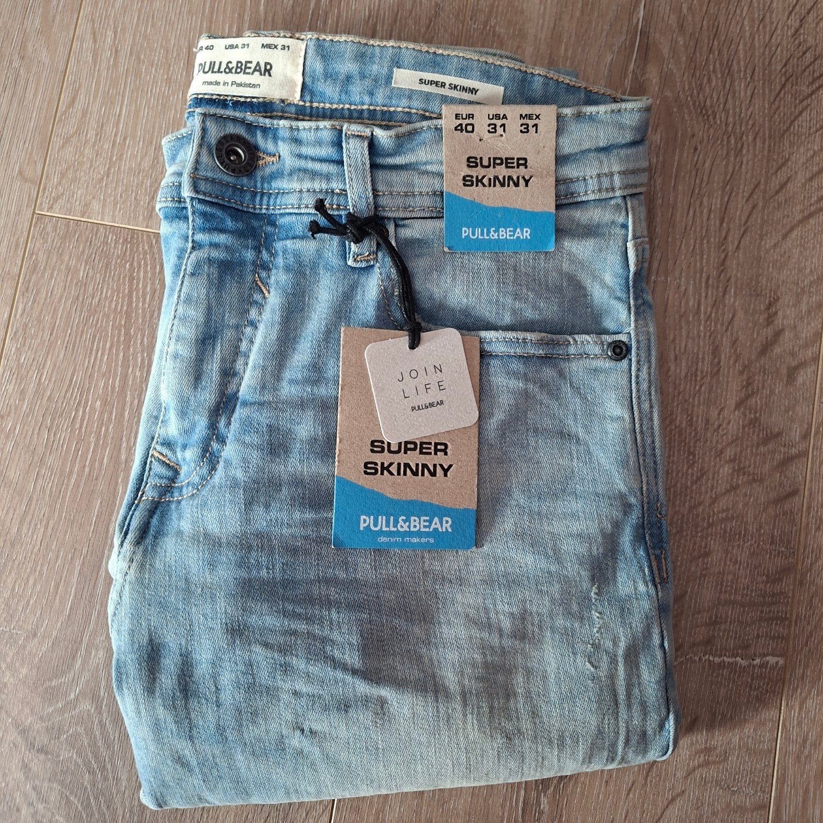 Nieuwe heren broek maat 40 Pull & Bear super skinny blue, Blauw, Nieuw, W32 (confectie 46) of kleiner, Ophalen of Verzenden