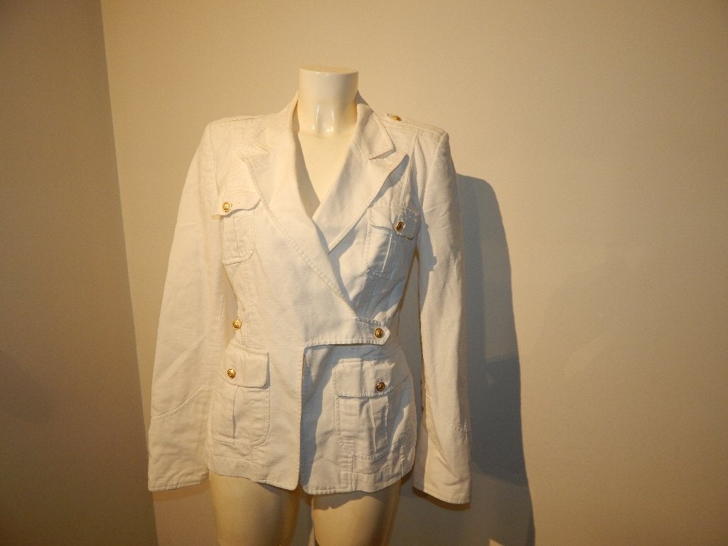 Pauw Amsterdam jasje officier marine look goud knopen 2/M, Maat 38/40 (M), Verzenden, Wit, Pauw