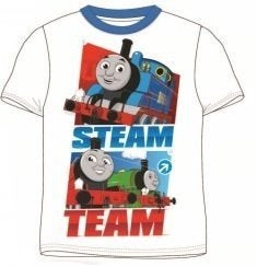 Thomas de Trein T-shirt Wit - Mt 110 - 128 - Disney - Katoen, Disney, Nieuw, Ophalen of Verzenden, Shirt of Longsleeve