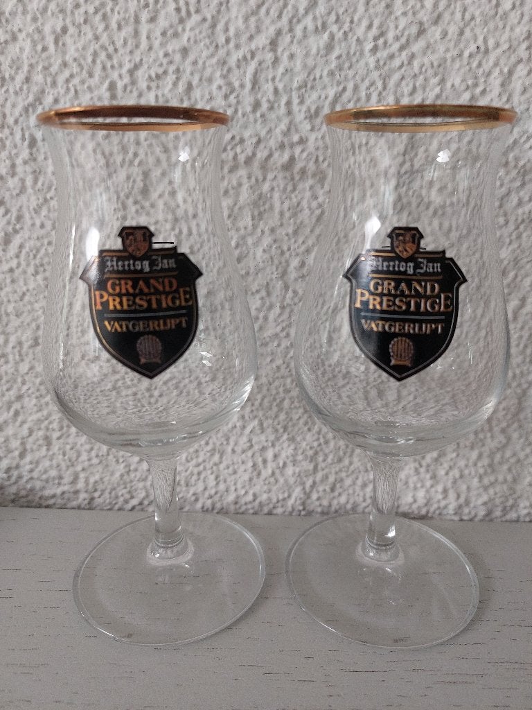 2x glas van Hertog Jan Grand Prestige Vatgerijpt 2017, Ophalen of Verzenden, Nieuw, Glas of Glazen, Hertog Jan