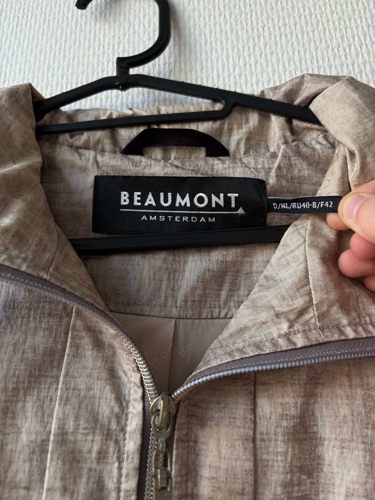 Beaumont Amsterdam jas maat L Dames, Kleding | Dames, Ophalen of Verzenden, Zo goed als nieuw, Maat 42/44 (L), Beige