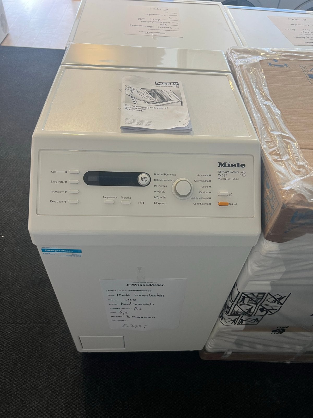 Miele Bovenlader W627 WPM - Zo goed als nieuw, Witgoed en Apparatuur, Wasmachines, Bovenlader, Ophalen of Verzenden, Zo goed als nieuw