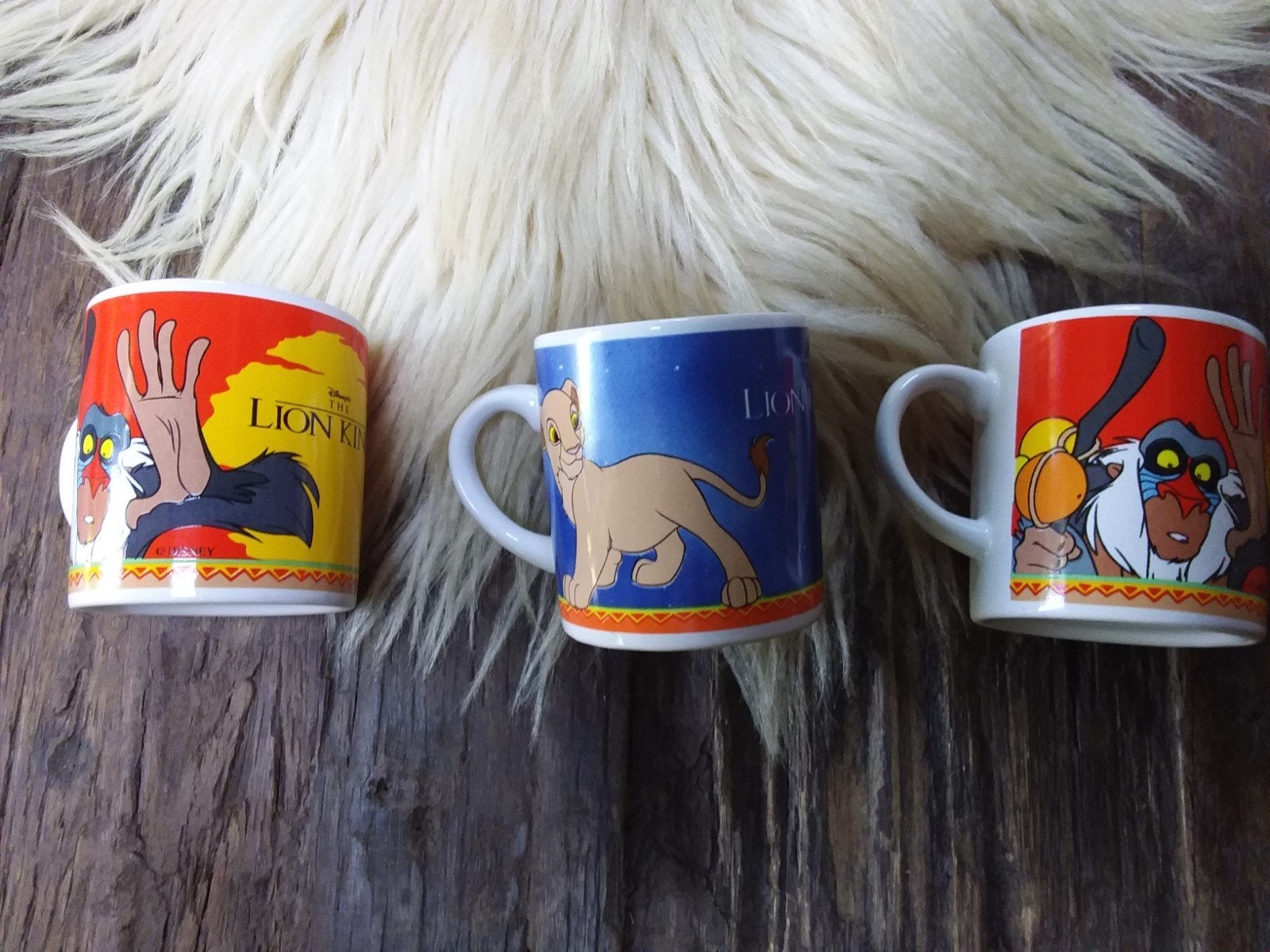 Set van 3 Disney The Lion King mokken, Ophalen of Verzenden, Leeuwenkoning of Jungle Boek, Gebruikt