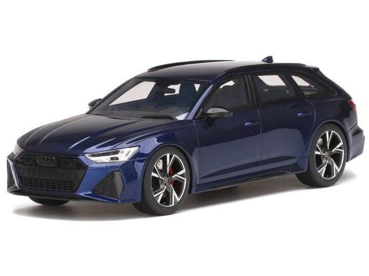 Audi RS 6 Avant Carbon Black, donker blauw Schaal 1:18, Hobby en Vrije tijd, Overige merken, Auto, TopSpeed, Nieuw
