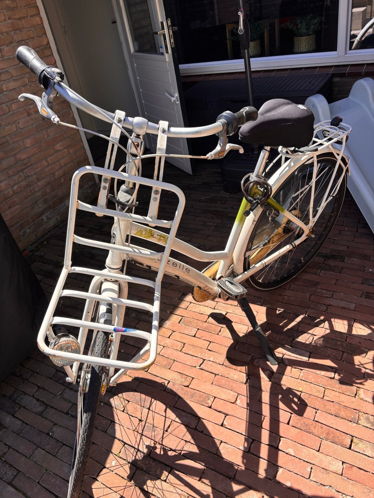 Gazelle damesfiets met Voordrager, Ophalen, Gebruikt, 47 tot 50 cm, Versnellingen