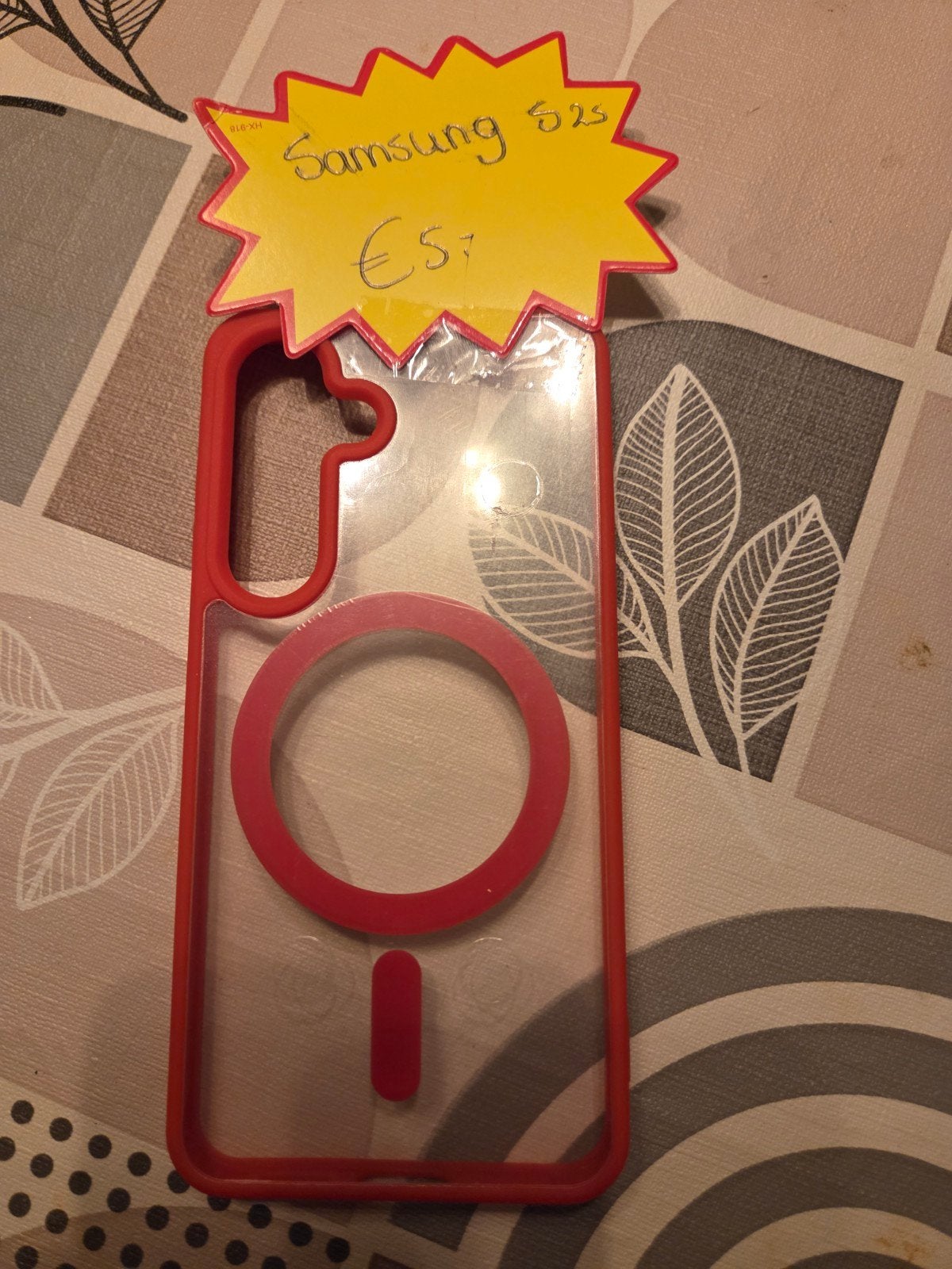 Samsung S25 Hoesje - Transparant met Rode Rand, Ophalen of Verzenden, Nieuw, Overige modellen, Hoesje of Tasje