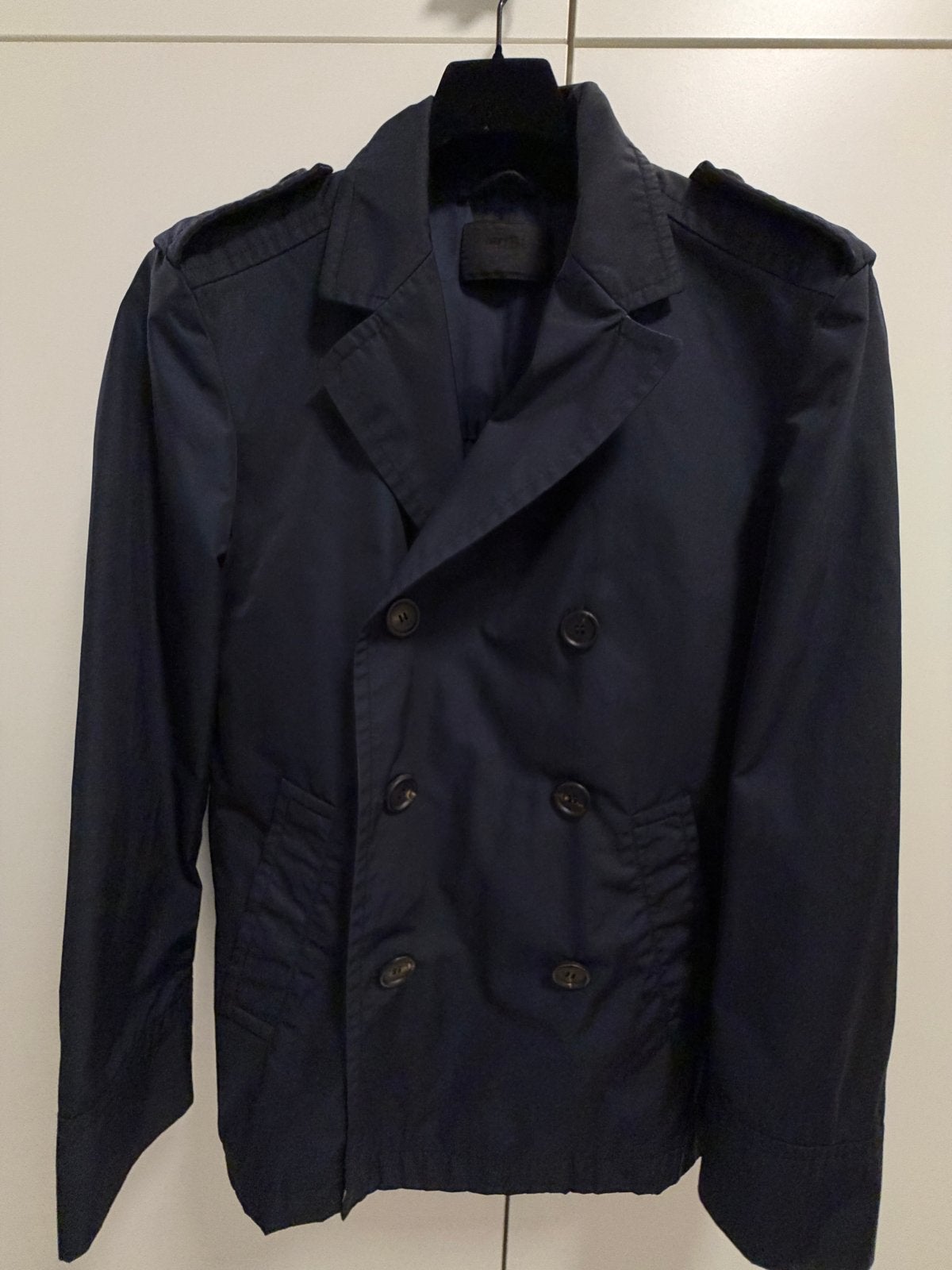 Prada Marineblauwe Jas Maat 48 (M), Ophalen of Verzenden, Zo goed als nieuw, Maat 38/40 (M), Blauw
