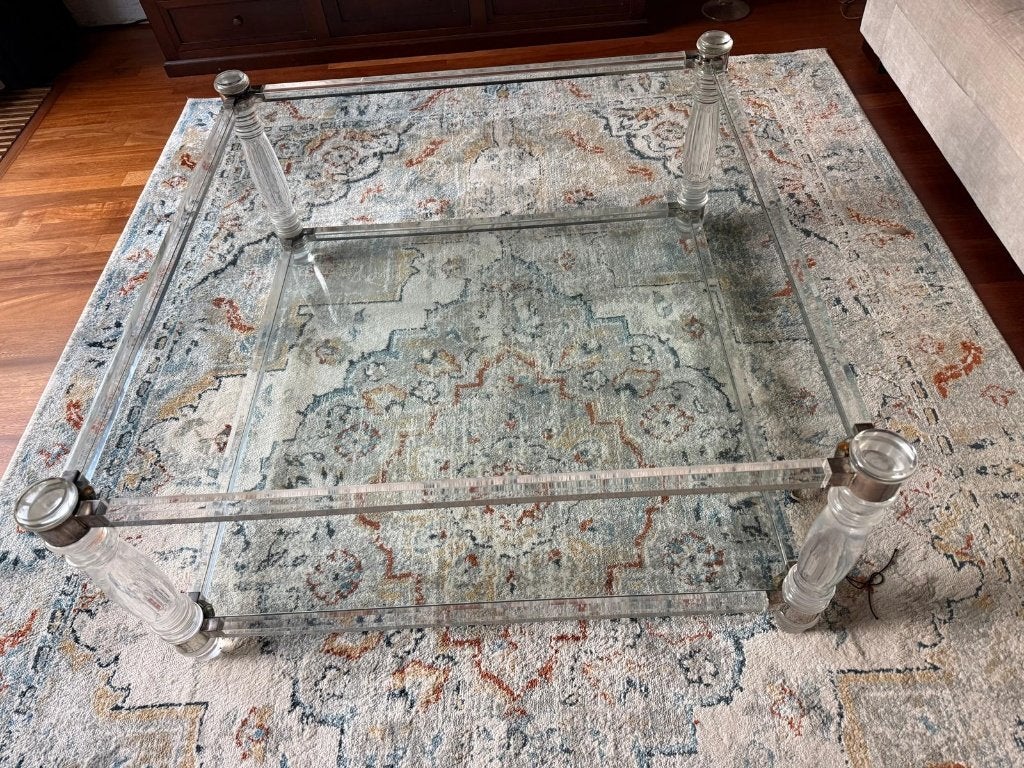 Glazen Salontafel, Ophalen, 50 – 75, Gebruikt, 100 tot 150 cm