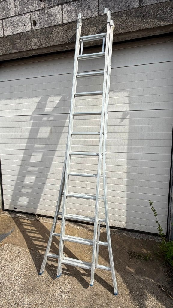 2 aluminium reformladders 320 cm, Ophalen, Gebruikt, Ladder, Opvouwbaar of Inschuifbaar