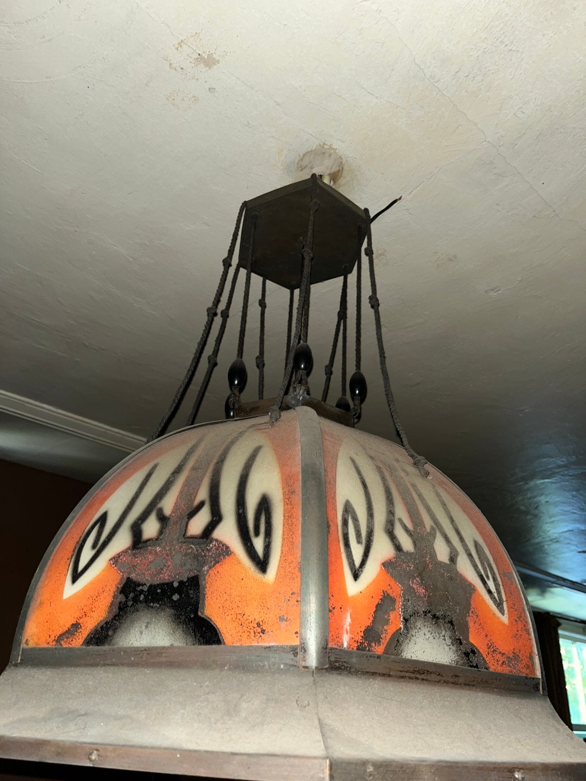 Amsterdamse School hanglamp uit de jaren 1920 of 1930, Antiek en Kunst, Ophalen