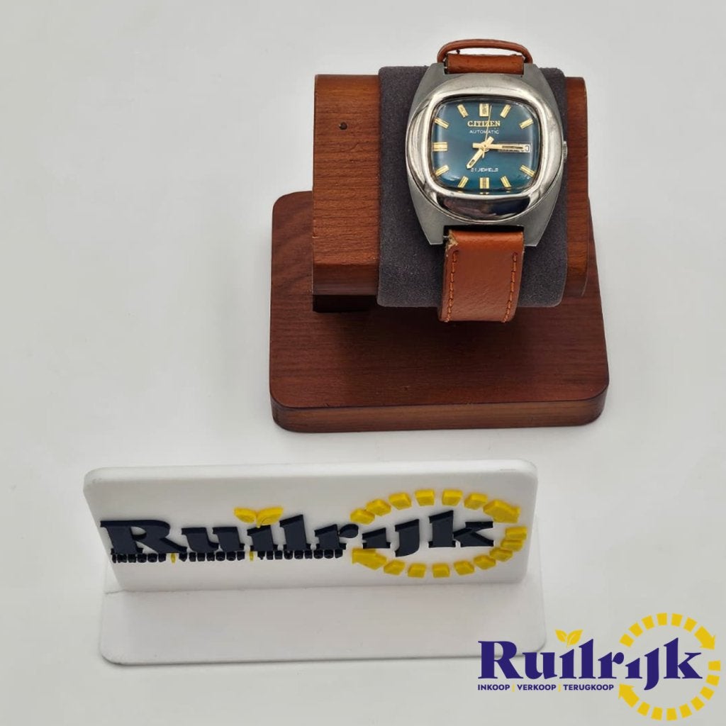 Citizen Automatic Groen 17 jewels vintage 70s horloge, Sieraden, Tassen en Uiterlijk, Citizen, Zo goed als nieuw, Support@citizen.com