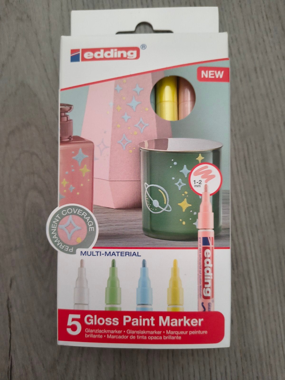 Edding 751 Gloss Paint Marker Set - 5 Stuks, Ophalen of Verzenden, Nieuw, Overige typen
