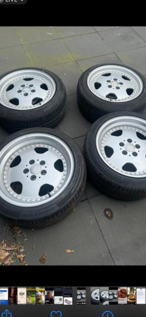 AMG 3-delige Gotti velgen 17 inch breedset, Gebruikt, Banden en Velgen, 17 inch, Ophalen of Verzenden