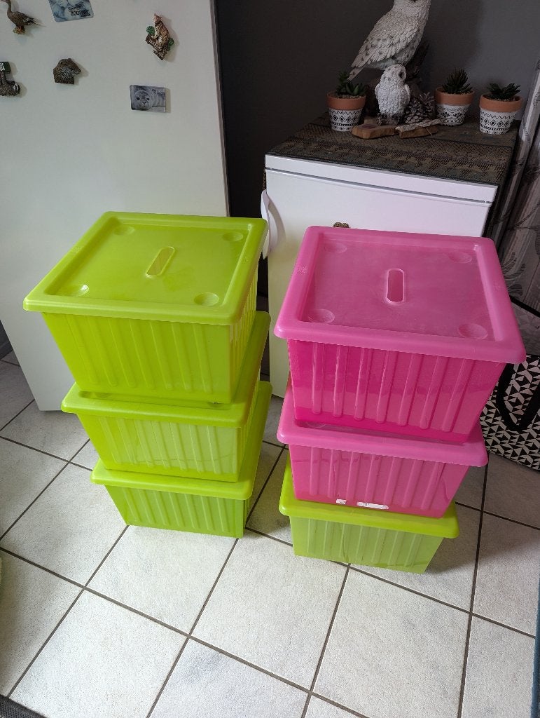 6x Ikea Vessla opbergbakken, Gebruikt, Minder dan 50 cm, Ophalen of Verzenden, Minder dan 40 cm