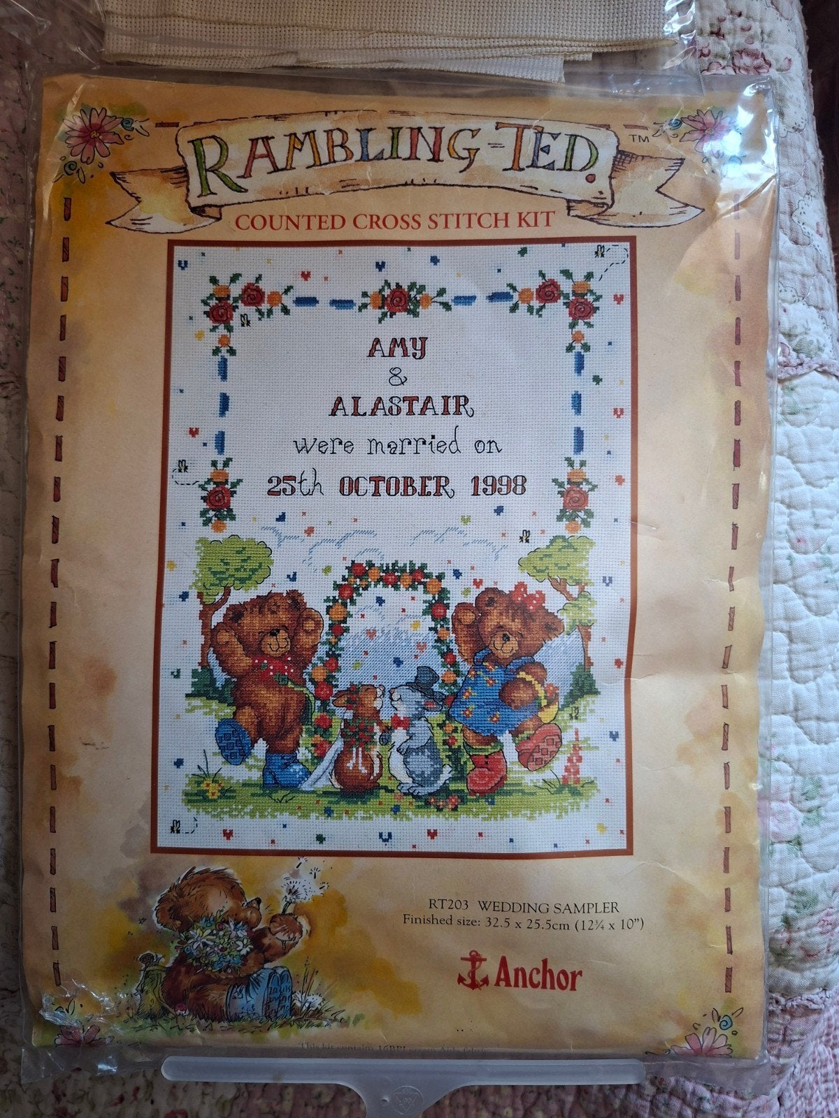 Rambling Ted Trouw Sampler Borduurpakket compleet, Ophalen of Verzenden, Nieuw, Handborduren, Borduurpakket