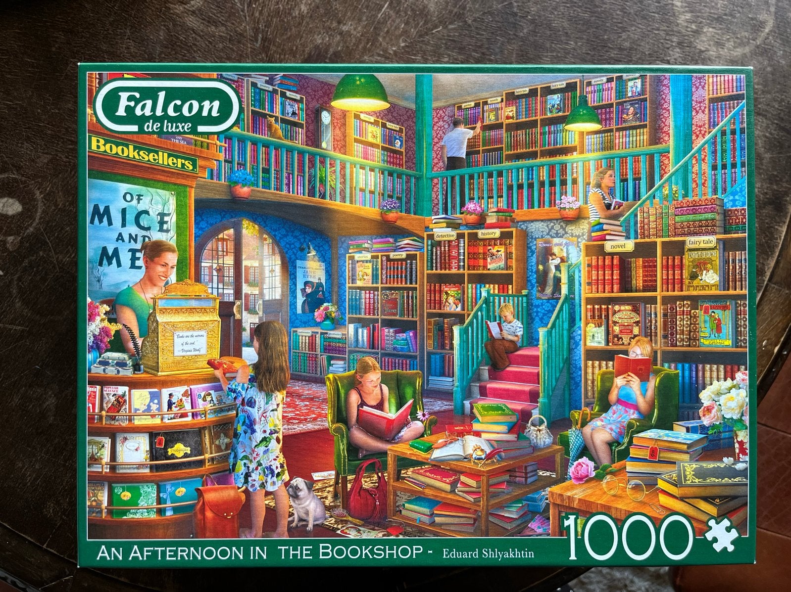 Falcon de Luxe Legpuzzel: An Afternoon in the Bookshop, Ophalen of Verzenden, 500 t/m 1500 stukjes, Zo goed als nieuw, Legpuzzel
