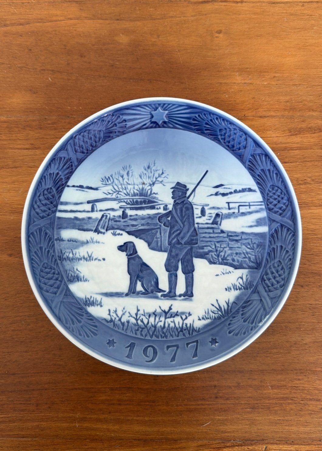 Royal Copenhagen kerst wandbord 1977, Ophalen of Verzenden, Zo goed als nieuw