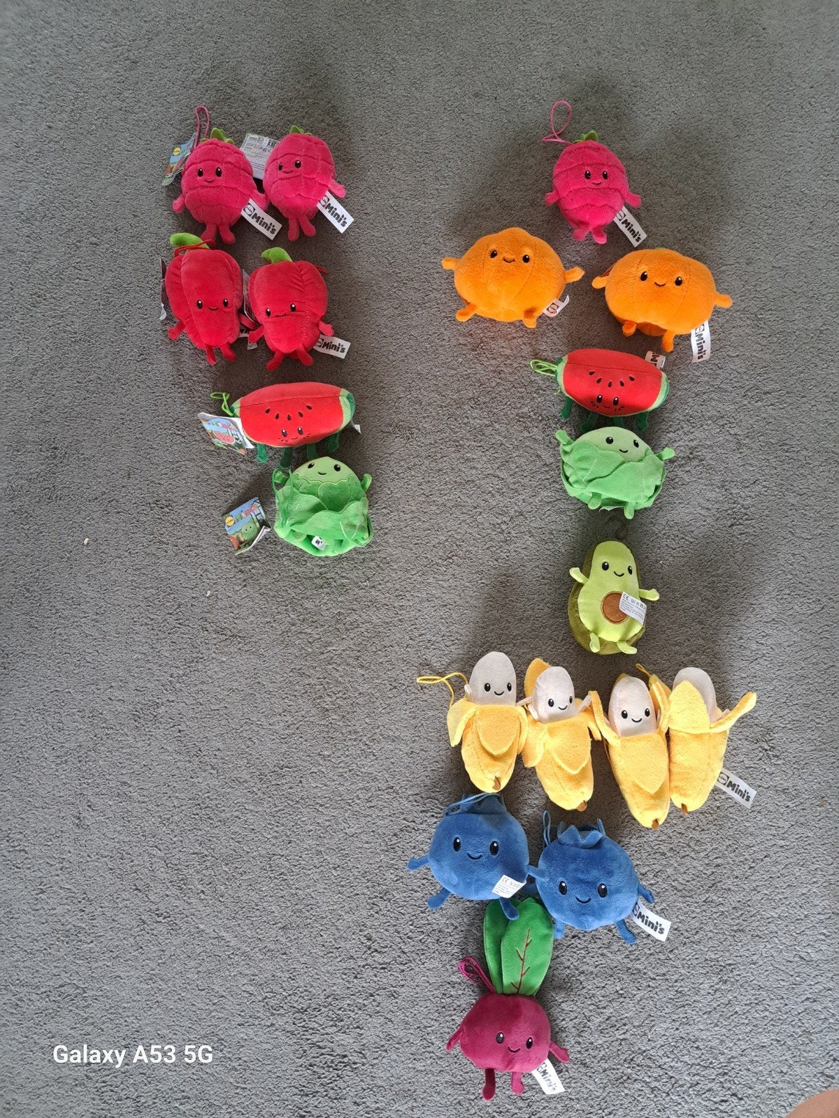 Diverse Lidl Minis knuffels - Groenten en fruit, Lidl, Overige typen, Ophalen of Verzenden, Zo goed als nieuw