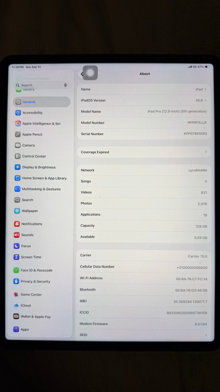 Foto 4 van iPad Pro 2021 M1 128GB Krasvrij 13 inch