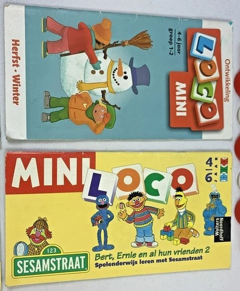 Mini Loco set van 4 Boekjes en basisdoos Sesamstraat rekenen, Kinderen en Baby's, Speelgoed | Educatief en Creatief, Verzenden