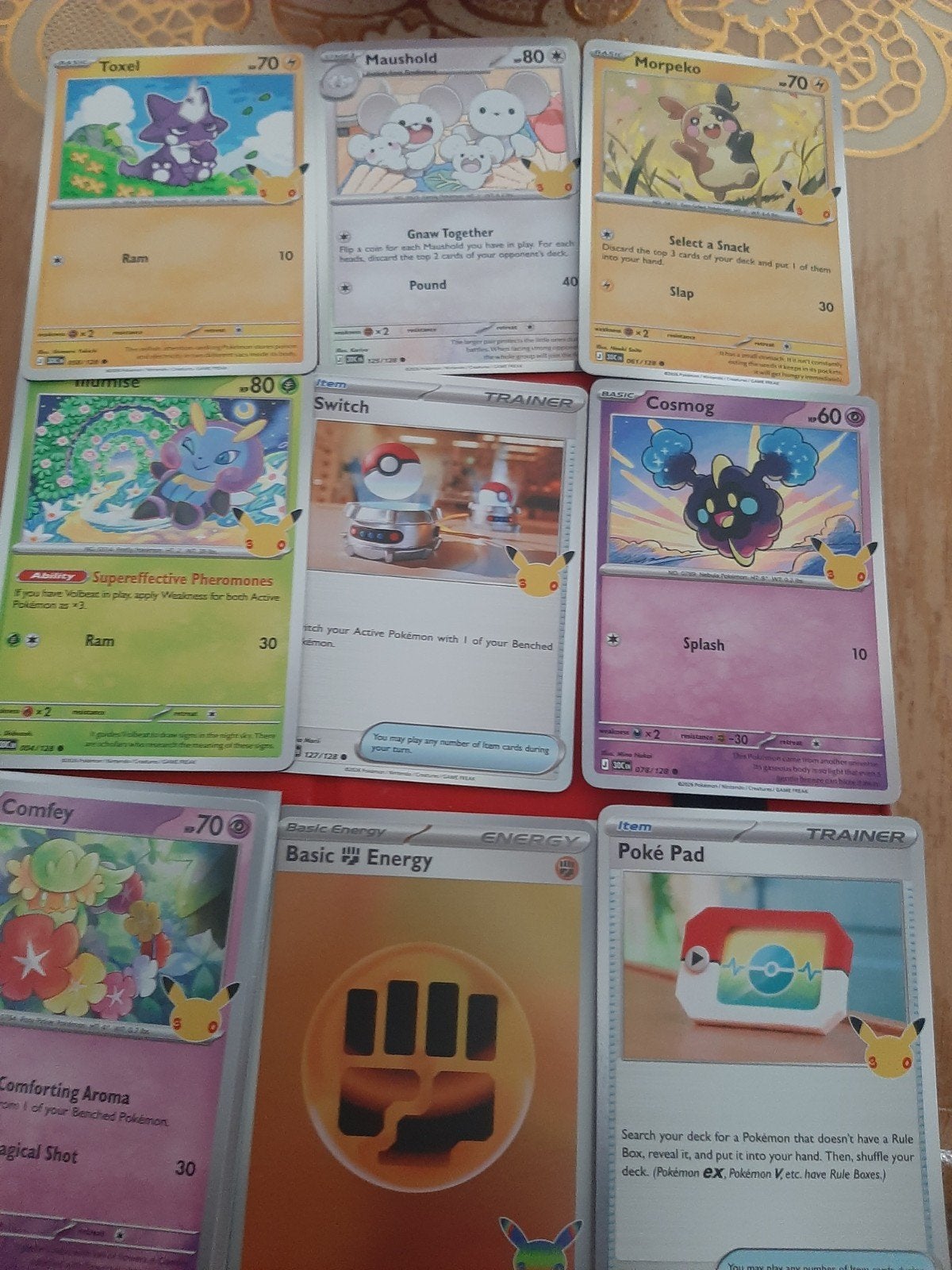 9x Pokémon kaarten 30  Celebrations, Ophalen of Verzenden, Zo goed als nieuw, Meerdere kaarten