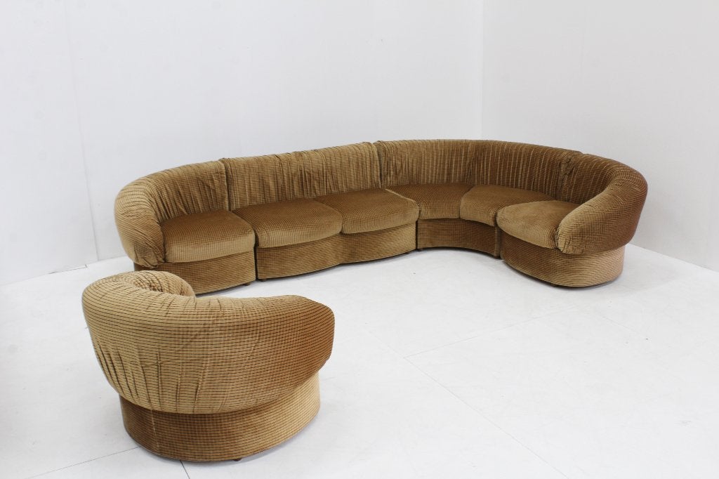 Vintage modulaire ronde sofa italiaans design jaren 70, Antiek en Kunst, Ophalen of Verzenden