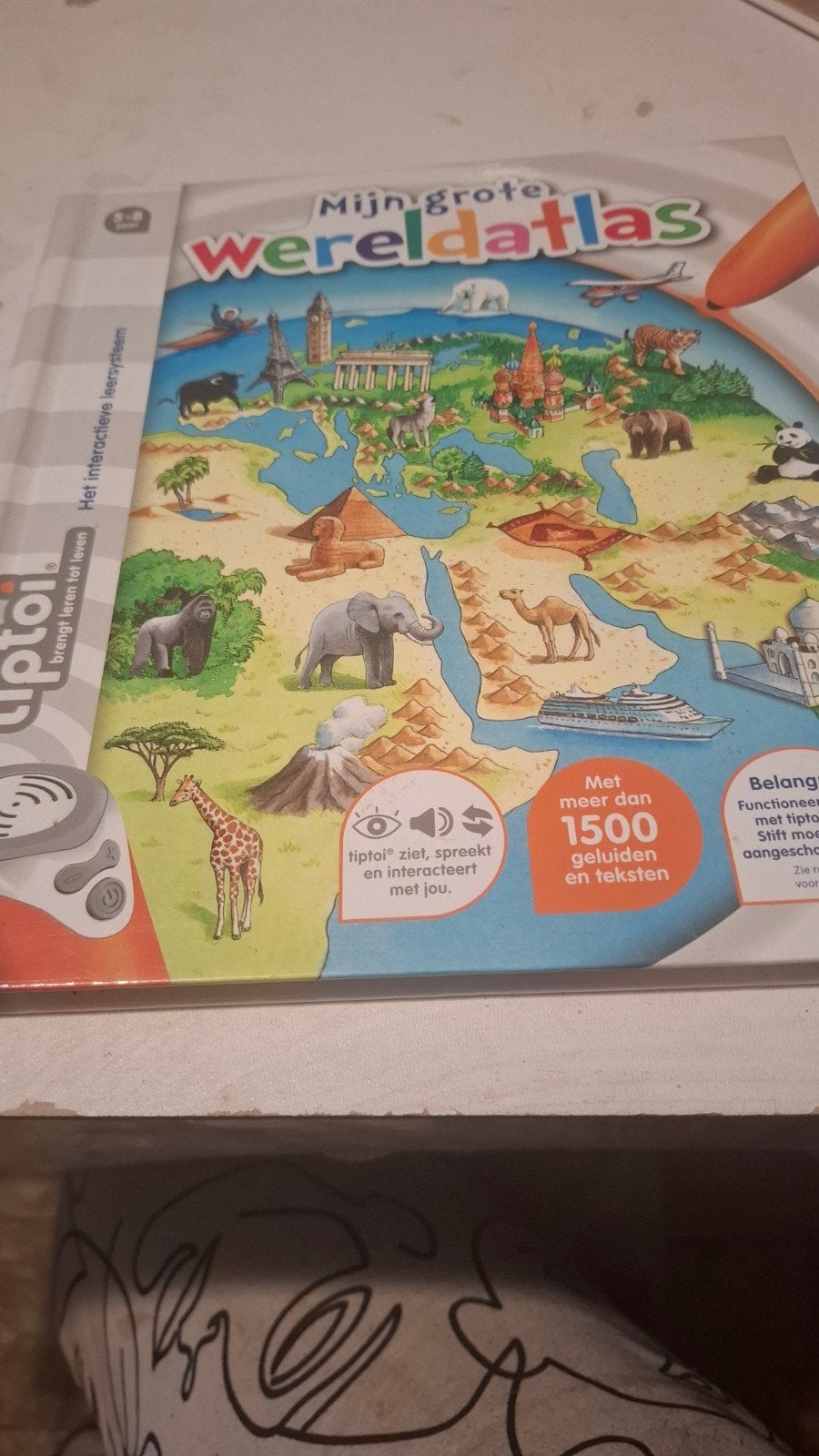 tiptoi boek mijn grote wereldatlas, Ophalen of Verzenden, Gebruikt, Taal en Lezen, Met geluid