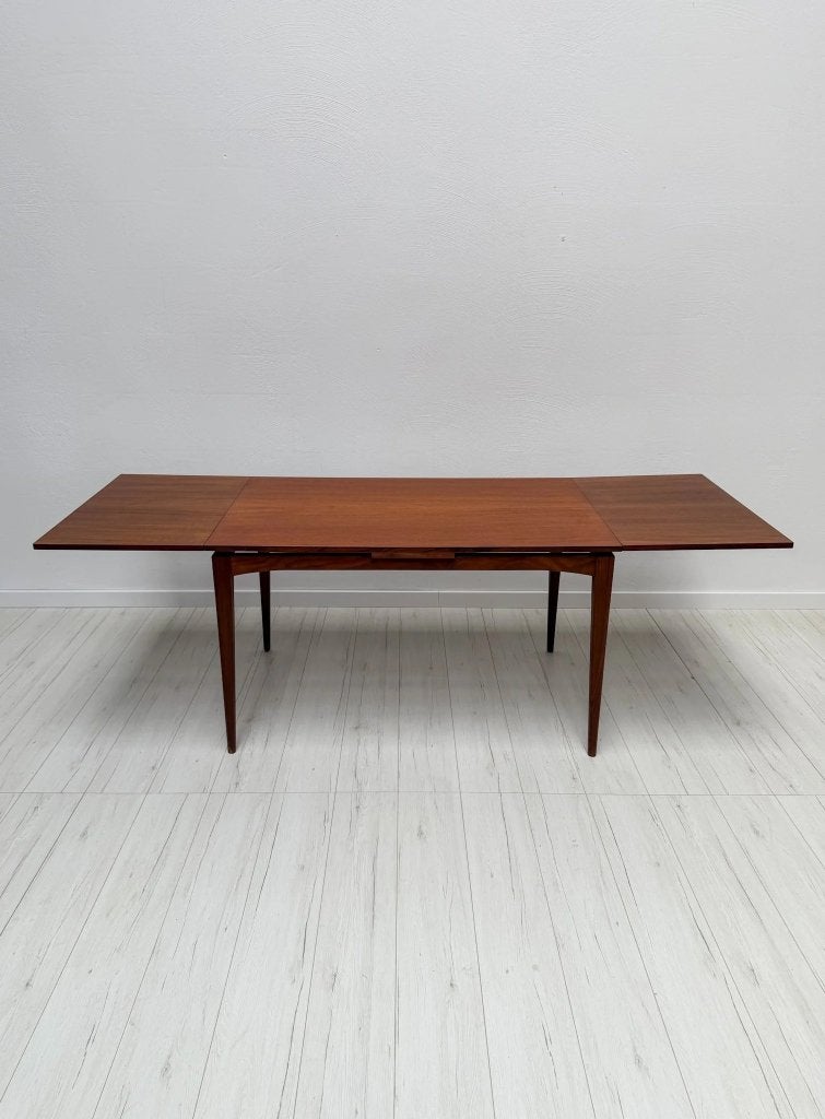 Foto 2 van Scandinavische uitschuifbare teak eettafel vintage 60s