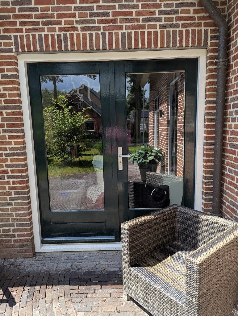Te Koop: Dubbele Buitendeur met HR++ Glas – 185 x 211 cm, Ophalen, Gebruikt, 120 cm of meer, Buitendeur