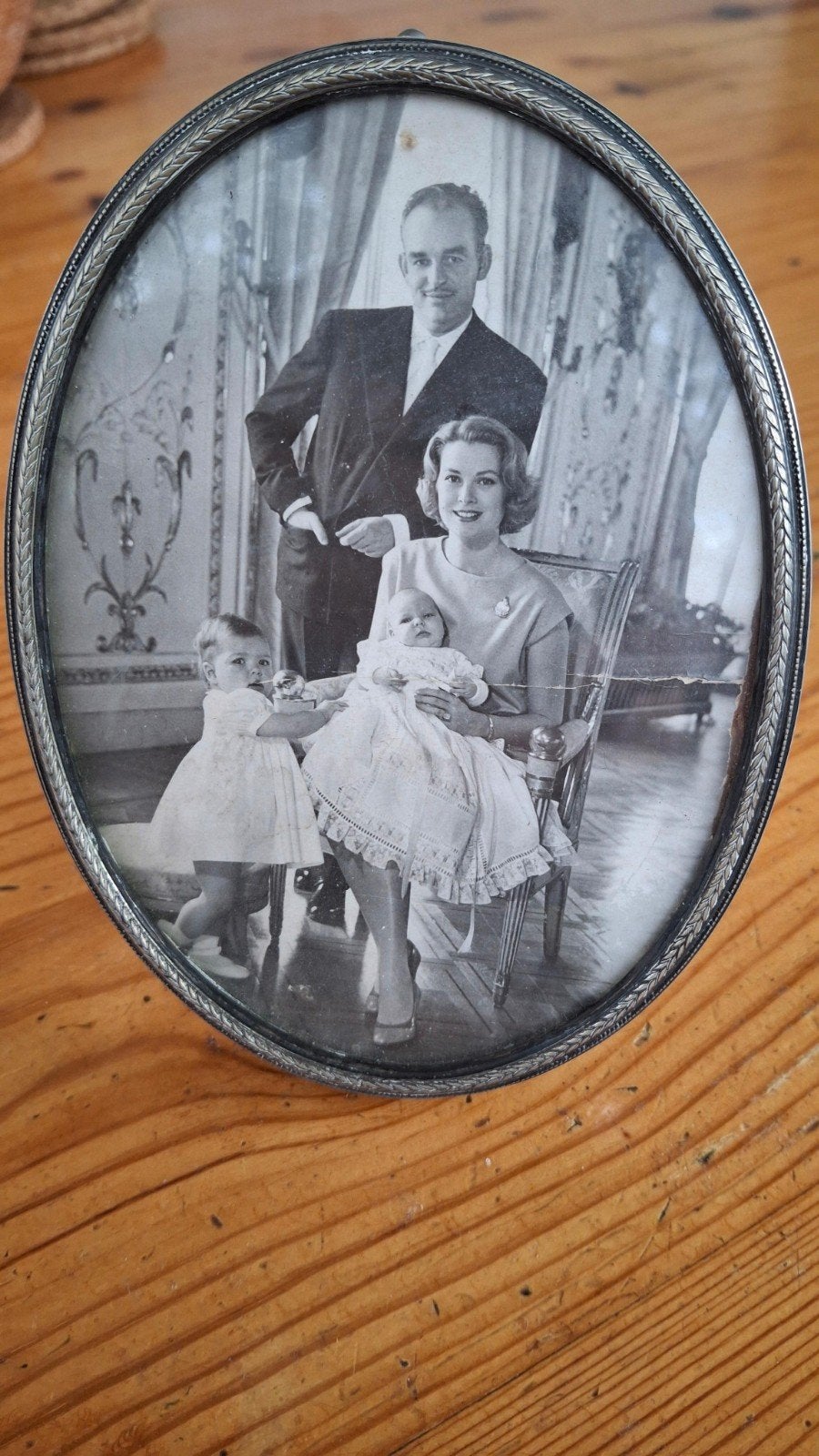 Zilveren fotolijst met keuren, ovaal, Ophalen of Verzenden, Zilver