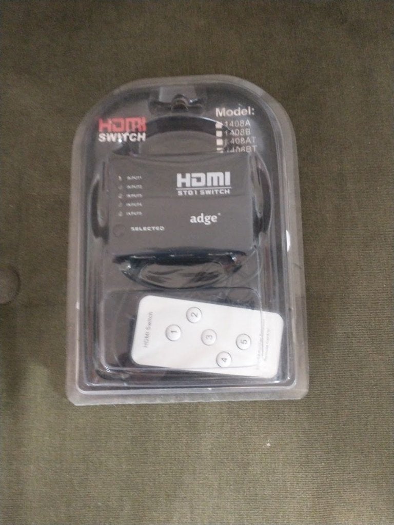 HDMI Switch 5-in-1 met Afstandsbediening, Ophalen of Verzenden, Nieuw, Minder dan 2 meter, HDMI-kabel