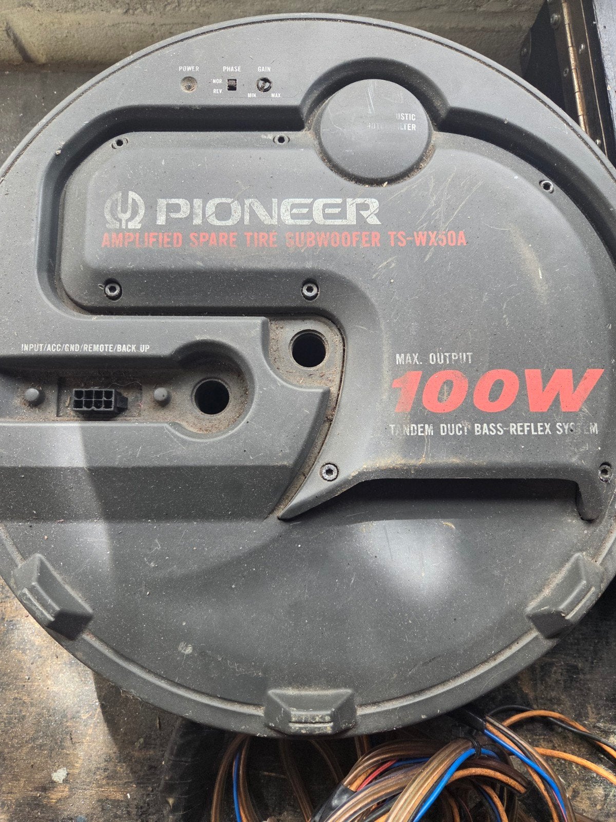 Pioneer TS-WX50A Versterkte Reservewiel Subwoofer, Ophalen of Verzenden, Gebruikt