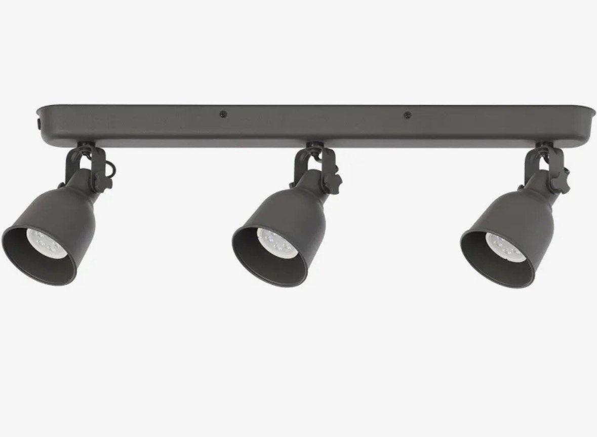 Hektar ikea lamp - Plafondrail, 3 spots, donkergrijs, Ophalen, Overige materialen, GU10, Nieuw