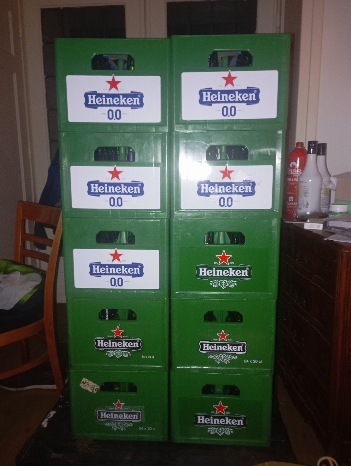 heineken bier en 0.0 a 16,- inclusief statiegeld, Ophalen