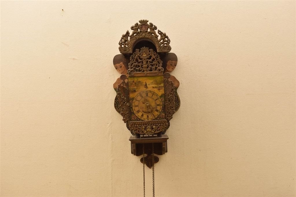 Stoelklok 46454, Ophalen of Verzenden, Gebruikt, Wandklok