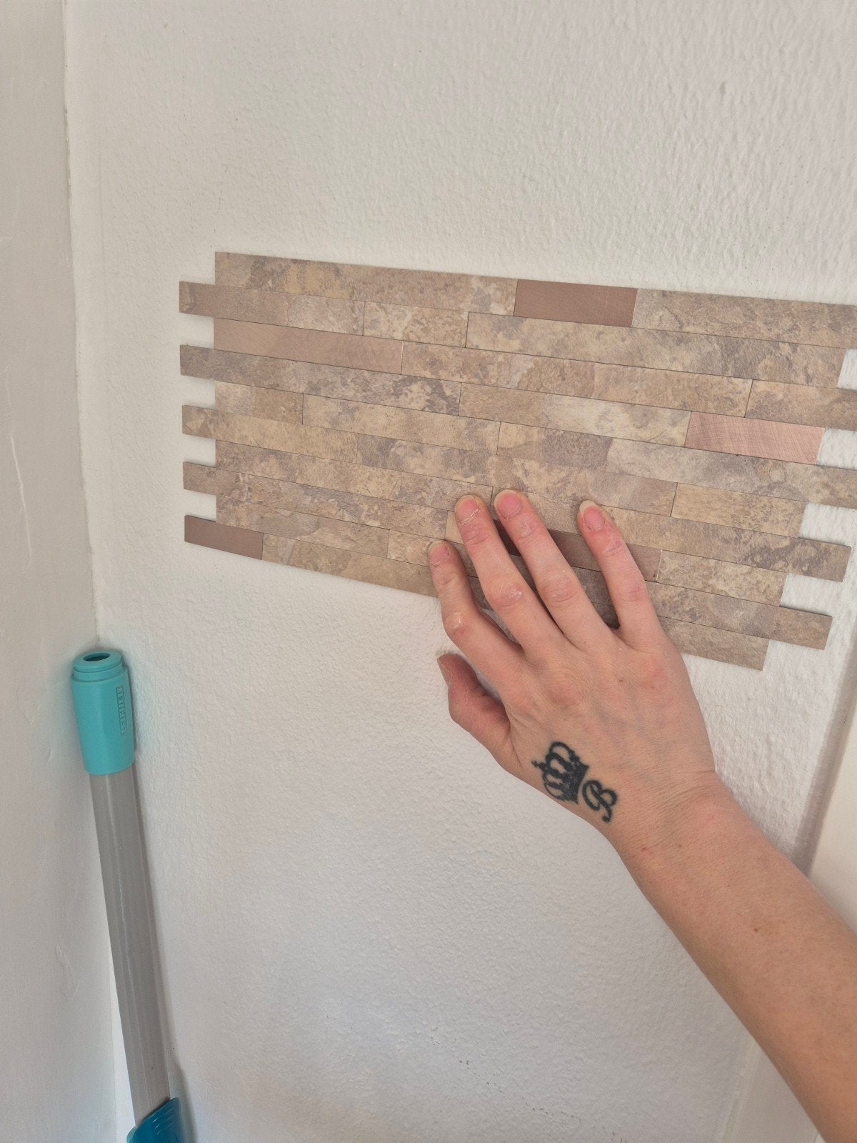 58x 3D Zelfklevende Wandtegels - Beige/Bruin (15x30cm), Overige materialen, Wandtegels, Nieuw, Minder dan 20 cm