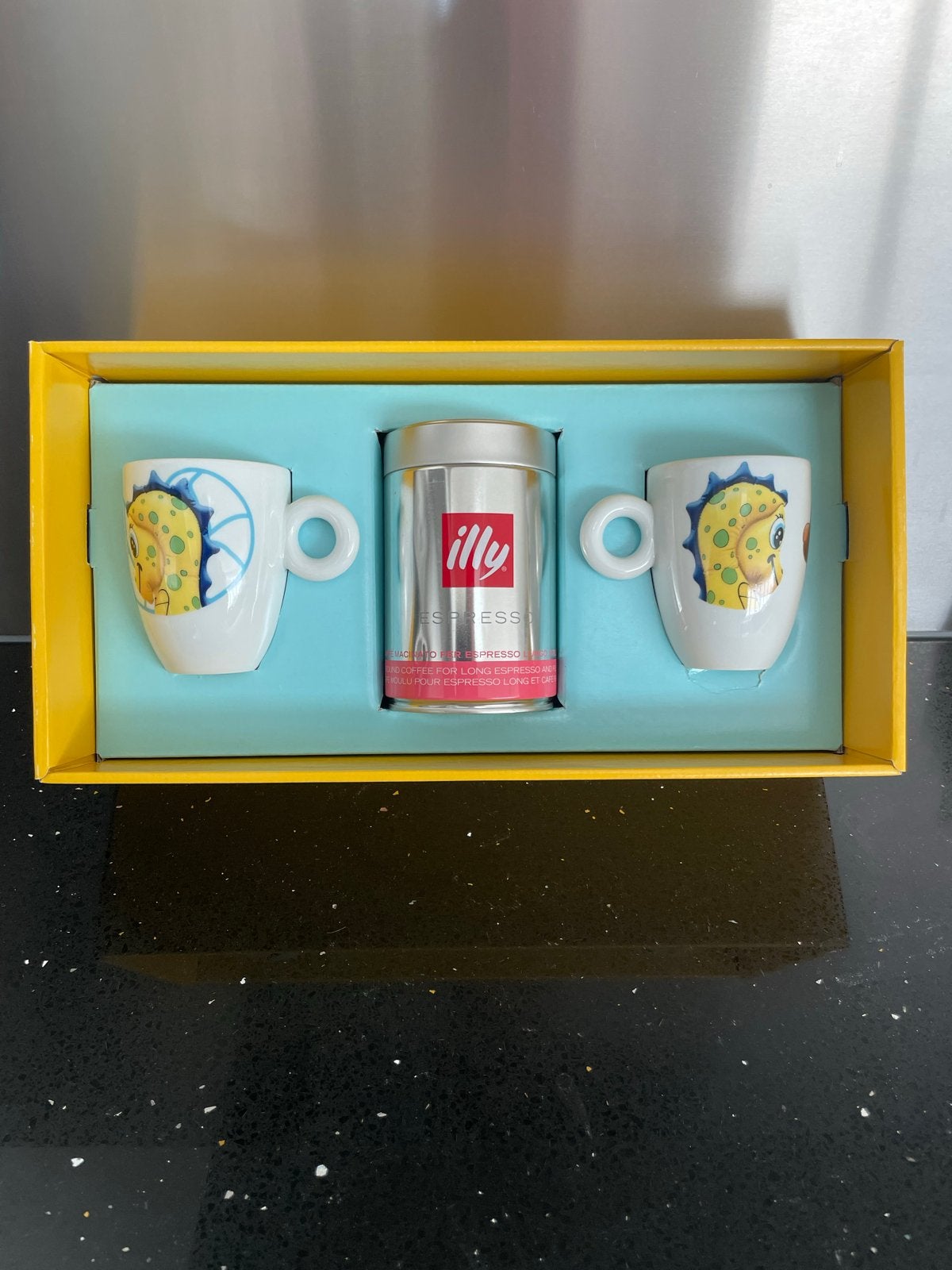 Illy Art collection Jeff Koons, 2 kopjes + leeg blik, Ophalen, Overige typen, Nieuw, Metaal