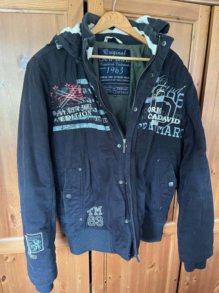 Camp David heren jack., Ophalen, Gedragen, Maat 52/54 (L), Zwart