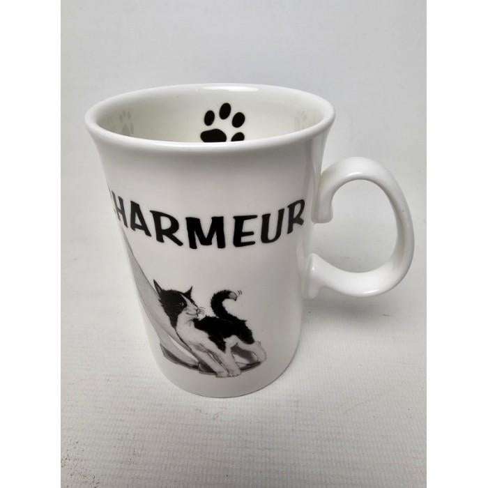 # Vintage mok Felix kat charmeur porselein Duchess, Gebruikt, Ophalen of Verzenden, Kom(men), Wedgwood