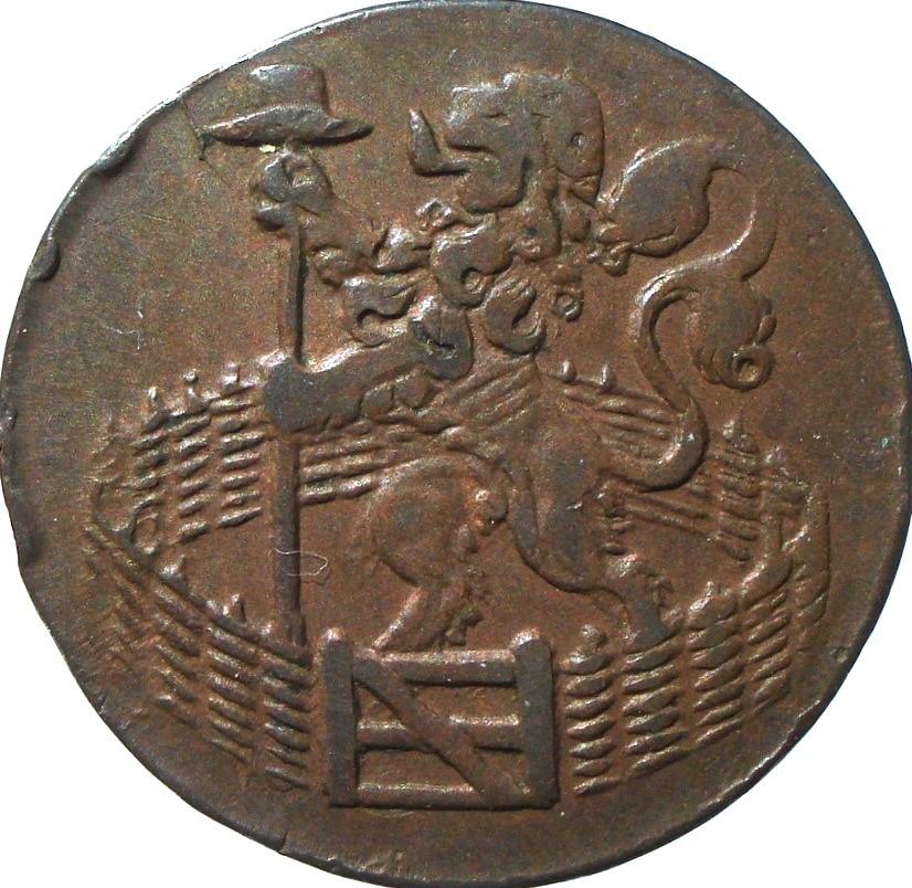 Nederland - Hollandia - Holland duit 1780, Ophalen of Verzenden, Vóór koninkrijk, Overige waardes, Losse munt