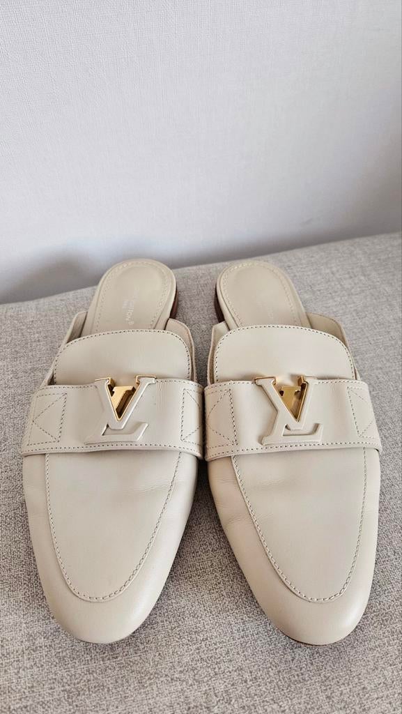 Originele Louis Vuitton open loafers maat 37, Louis Vuitton, Ophalen of Verzenden, Zo goed als nieuw, Instappers