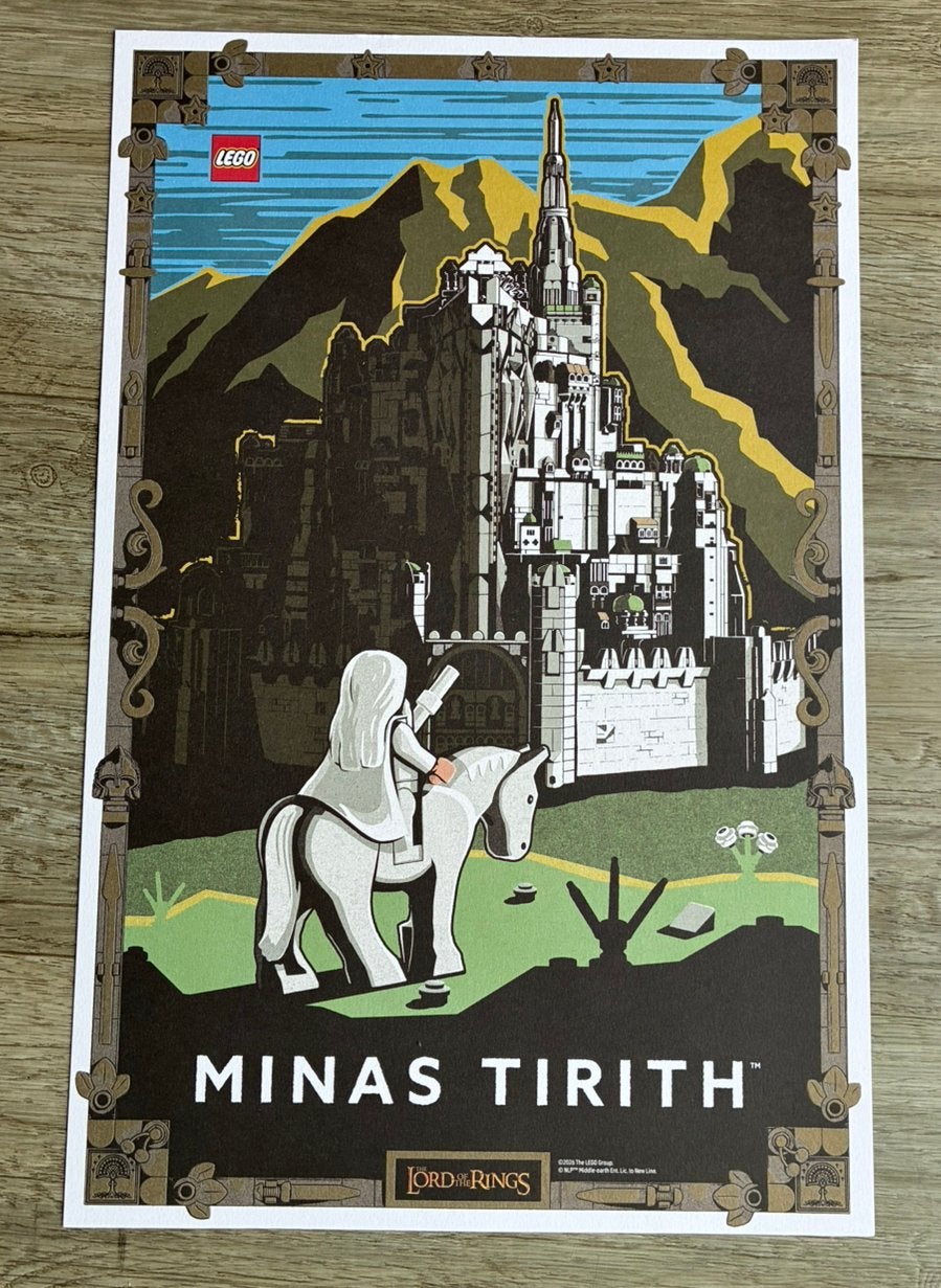 Lego poster Minas Tirith (11377), Ophalen, Rechthoekig Liggend, Nieuw, A1 t/m A3