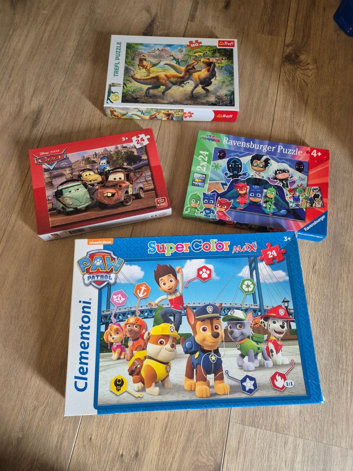 Kinderpuzzels : Paw Patrol, Cars, Dinosaurus, PJ Mask, Ophalen of Verzenden, Meer dan 50 stukjes, Gebruikt, 2 tot 4 jaar