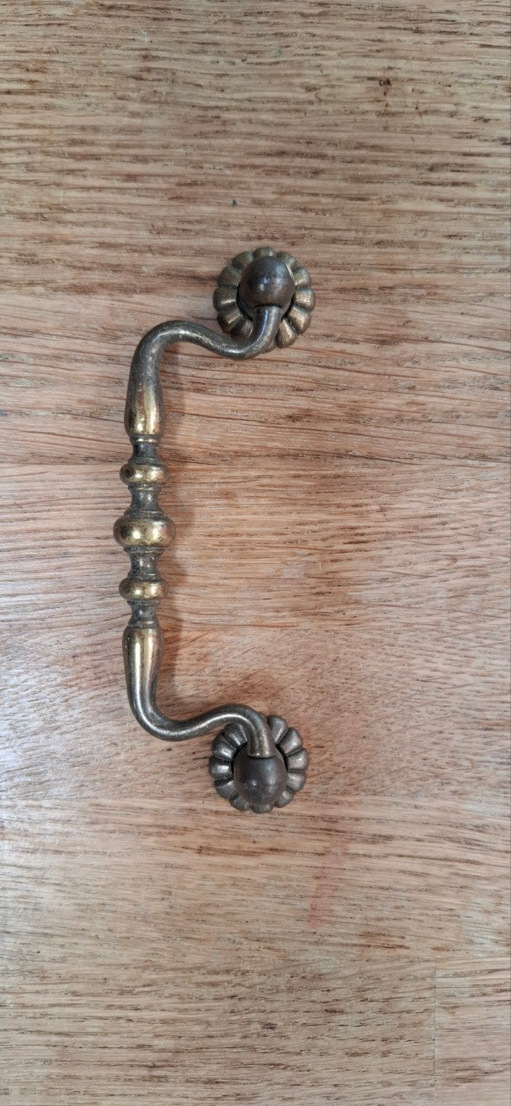 Antieke ladeknoppen en handgrepen, messing, Antiek en Kunst, Antiek | Koper en Brons, Ophalen of Verzenden