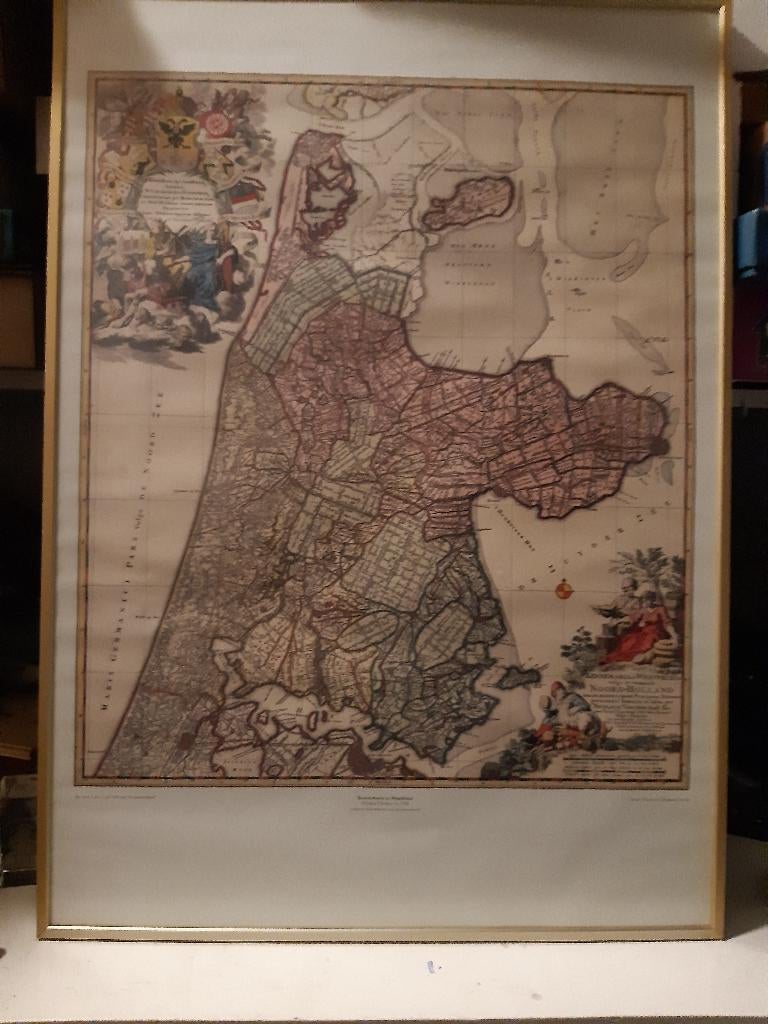Aluminium lijst met poster Kennemerland (Z193-1), Ophalen, Metaal of Aluminium, Zo goed als nieuw, Minder dan 50 cm