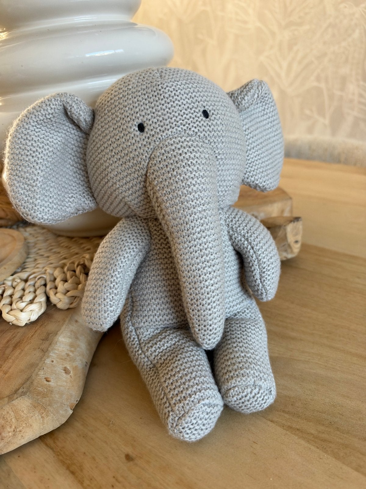 HEMA Knuffel Olifant 30 cm Lichtgrijs, Hema, Grijs, Ophalen of Verzenden, Zo goed als nieuw