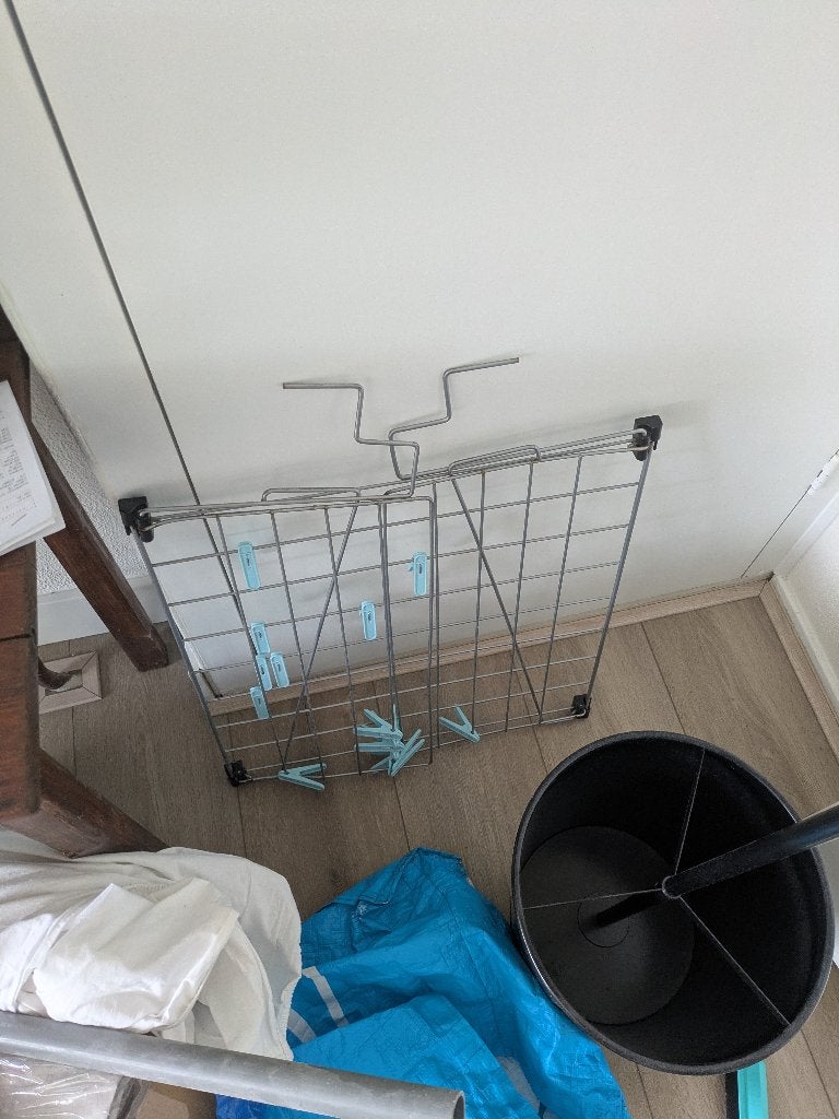 wasrek hangend trapgat, Ophalen, Gebruikt, Wasrek