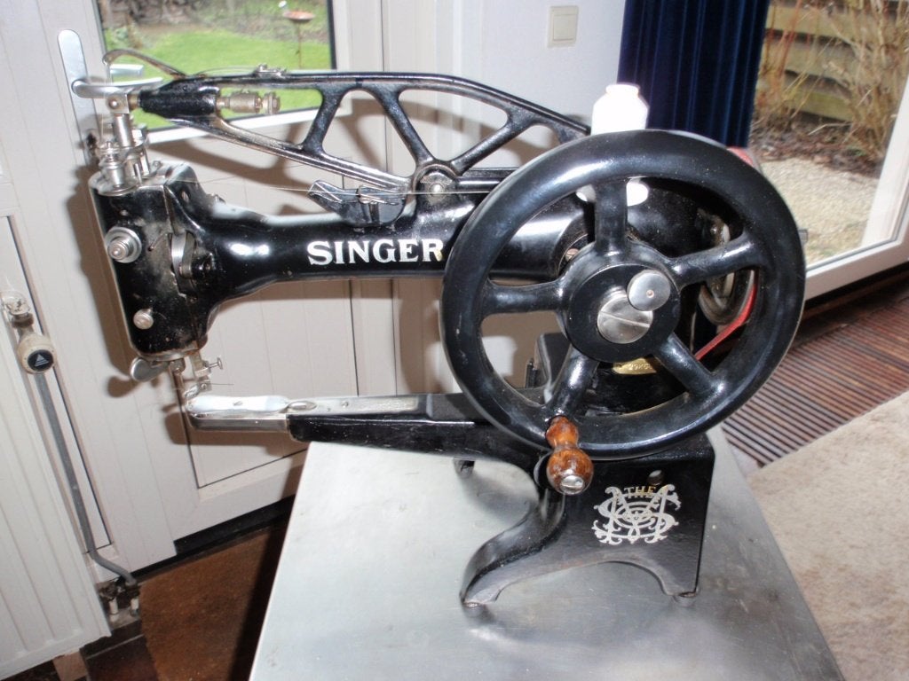Singer stikmachine met motor,i.z.g.s.werkend te zien, 29K71, Ophalen, Gebruikt, Naaimachine, Singer
